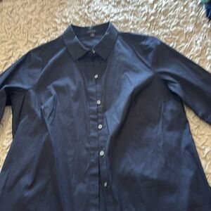 Ann Taylor navy blouse, never worn.  Beautiful navy. Size 14